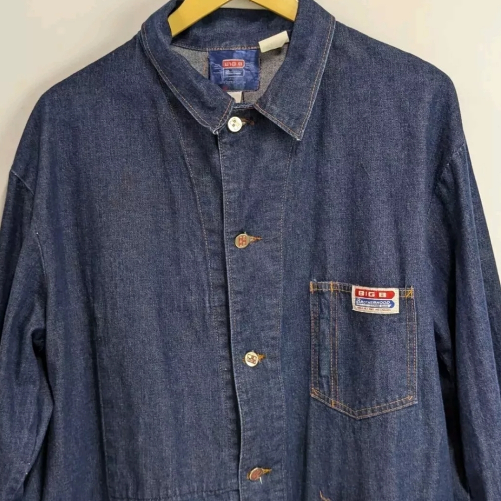 Big B Brotherhood Denim Shop Coat, Size 44, Made In Canada